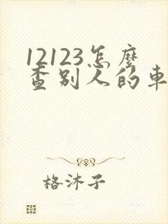 12123怎么查别人的车有没有违章