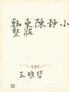 韩东陈静小说完整版