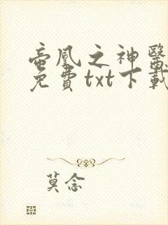 帝凰之神医弃妃免费txt下载