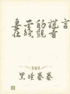 妻子的谎言短剧在线观看