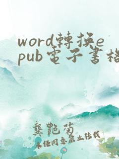 word转换epub电子书格式