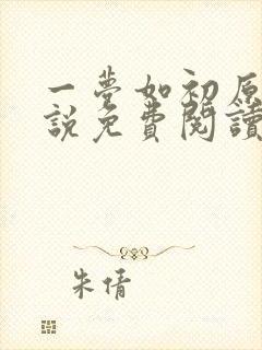 一梦如初原著小说免费阅读