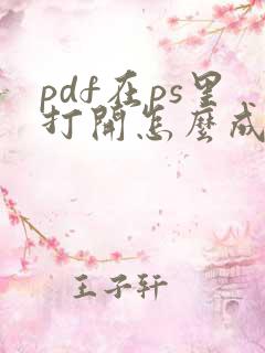 pdf在ps里打开怎么成了马赛克了