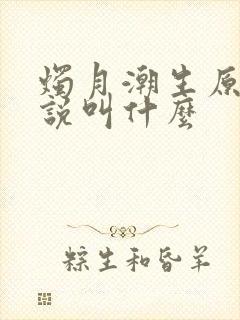 烛月潮生原著小说叫什么