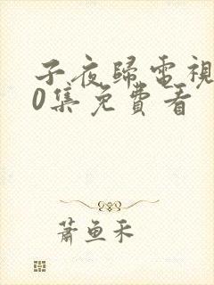 子夜归电视剧20集免费看