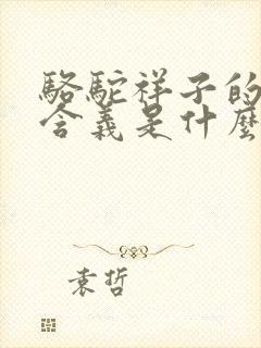 骆驼祥子的书名含义是什么