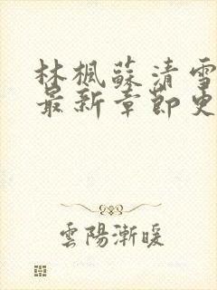 林枫苏清雪小说最新章节更新