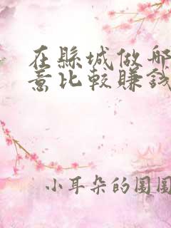 在县城做哪些生意比较赚钱