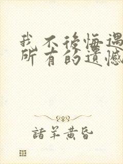 我不后悔遇见你所有的遗憾是什么歌