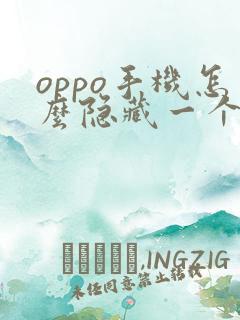 oppo手机怎么隐藏一个软件