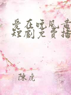 爱在晚风黄昏时短剧免费播放