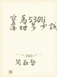 宝马530li落地多少钱最便宜