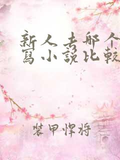 新人去哪个网站写小说比较好