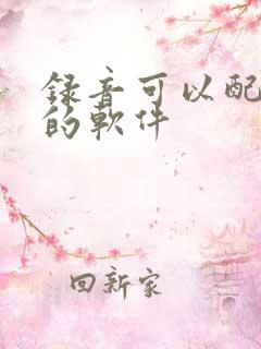 录音可以配音乐的软件