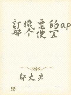 订机票的app哪个便宜