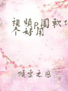 视频p图软件哪个好用