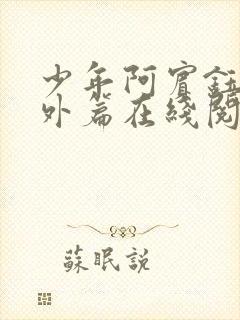 少年阿宾钰慧番外篇在线阅读免费