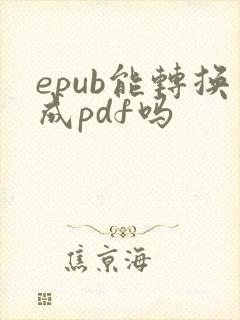 epub能转换成pdf吗
