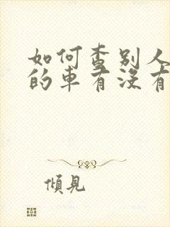 如何查别人名下的车有没有违章