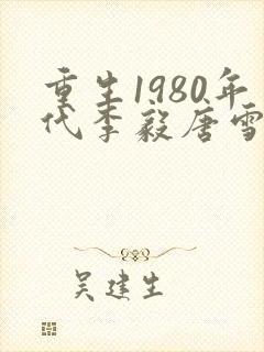 重生1980年代李毅唐雪