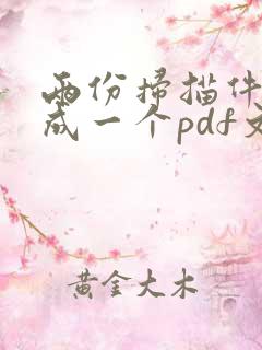 两份扫描件合并成一个pdf文件