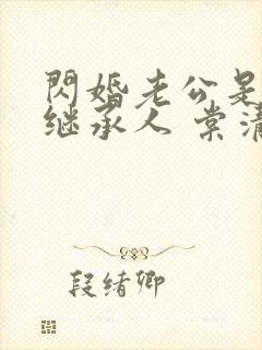 闪婚老公是豪门继承人 棠清苘