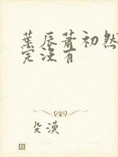 叶辰萧初然更新完没有