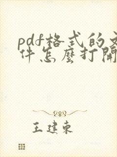 pdf格式的文件怎么打开