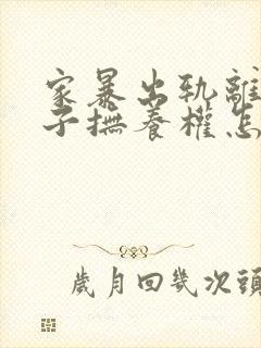 家暴出轨离婚孩子抚养权怎么争取