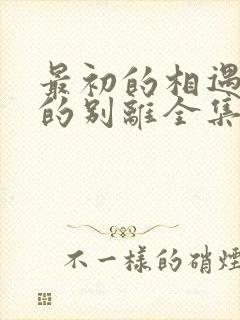 最初的相遇最后的别离全集免费观看