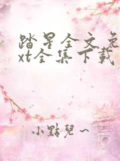 踏星全文免费txt全集下载