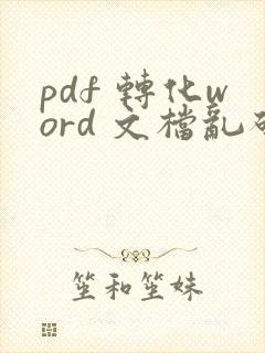 pdf 转化word 文档乱码了怎么办?