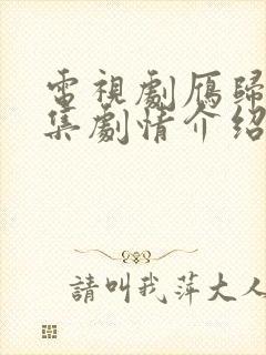 电视剧雁归时分集剧情介绍