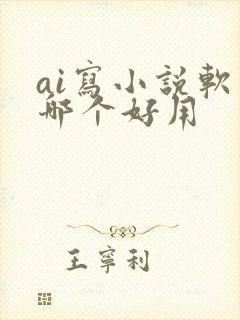 ai写小说软件哪个好用