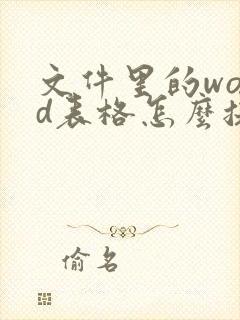 文件里的word表格怎么提取