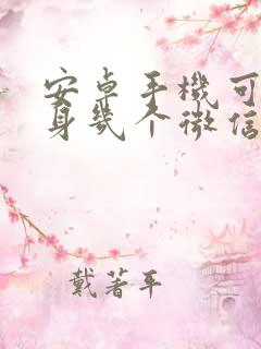 安卓手机可以分身几个微信