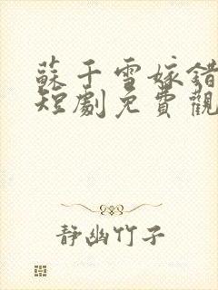 苏千雪嫁错皇上短剧免费观看