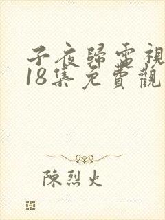 子夜归电视剧第18集免费观看