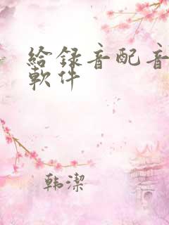 给录音配音乐的软件