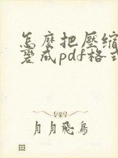 怎么把压缩文件变成pdf格式