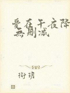 爱在午夜降临前 无删减