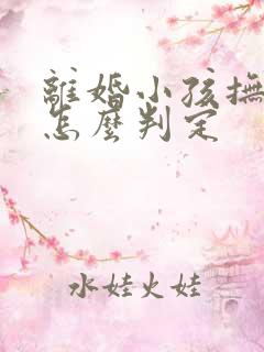 离婚小孩抚养权怎么判定