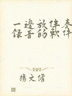 一边放伴奏一边录音的软件