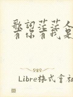 歌词茫茫人海中有你有我是叫什么歌