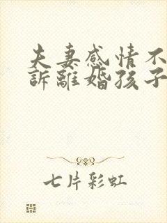 夫妻感情不和起诉离婚孩子怎么判