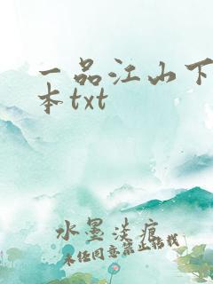 一品江山下载全本txt