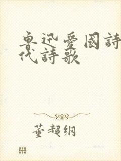 鲁迅爱国诗词现代诗歌