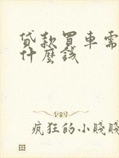 贷款买车需要付什么钱