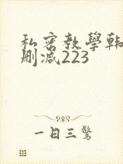 私密教学韩漫无删减223