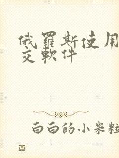 俄罗斯使用的社交软件